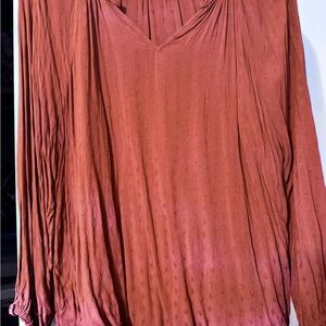 Old Navy Women's Terracotta V-Neck Blouse XL